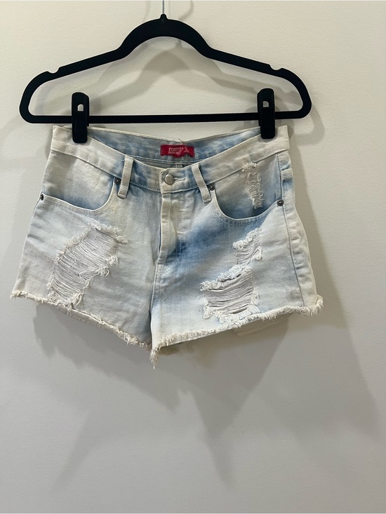 Forever 21 Pants - Forever 21 Light Blue Distressed Denim Shorts